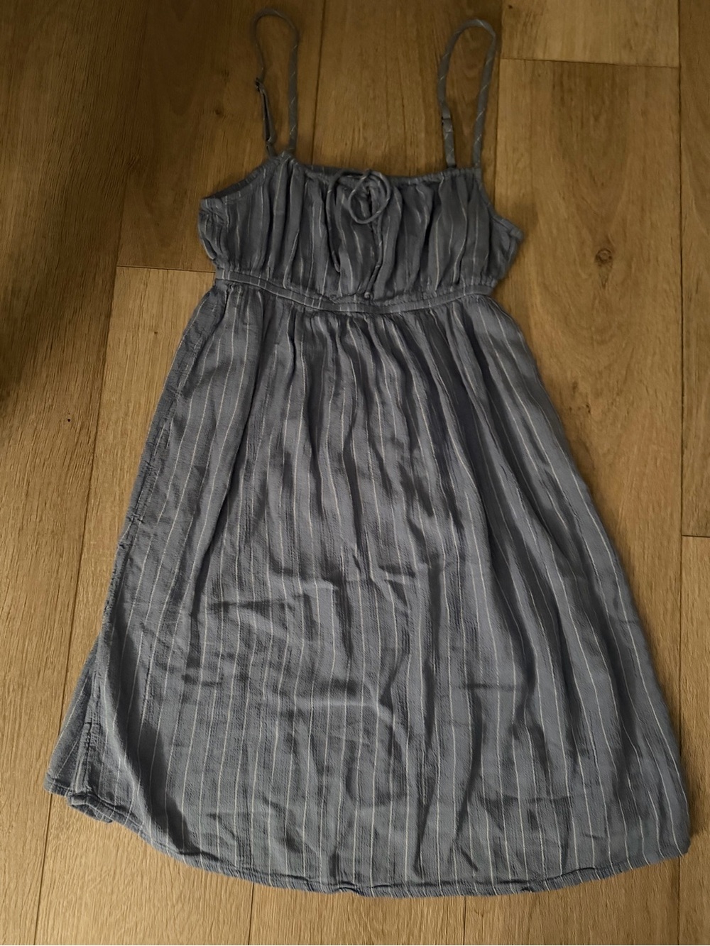 Billabong Light Blue Striped Spaghetti-Strap Sundress